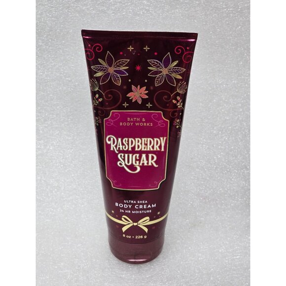 Bath & Body Works Raspberry Sugar Ultra Shea Body Cream 8 Oz 2019 Edition - Picture 1 of 2